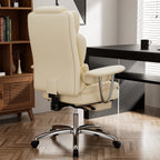 Office Chair, Big and Tall Executive Office Chair with Footrest, Leather Computer Chair, Ergonomic Reclining Chair High Back 
