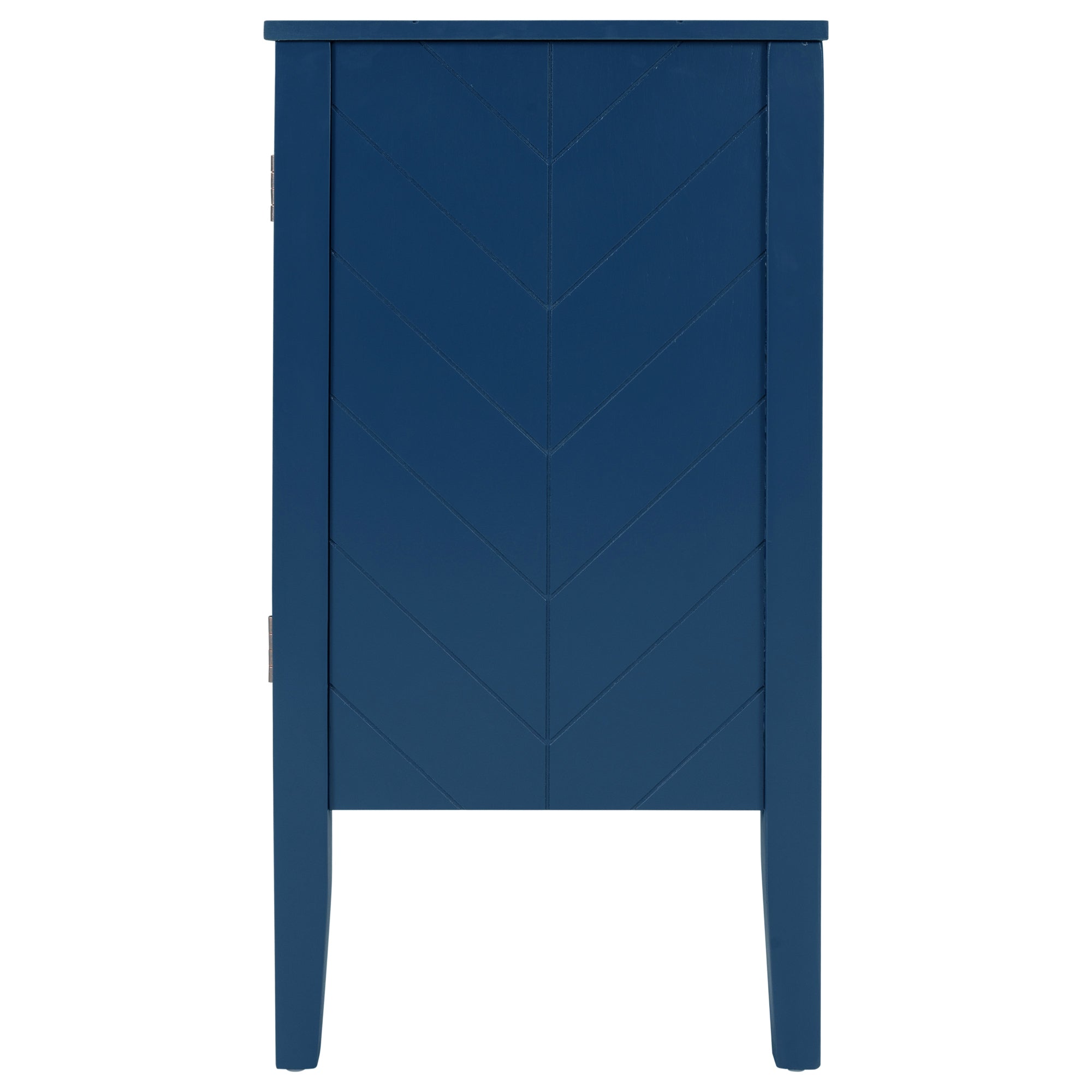U_STYLE Adjustable Shelf Storage Sideboard with 3 Retro Metal Handles and 4 Pinewood Legs, for Entryway, Living Room, Study Room, Dining Room - Grand Goldman Shop