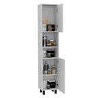 Hobart Pantry, Four Legs, Three Interior Shelves, Two Shelves, Two Cabinets -White | Premium Home Decor - Grand Goldman