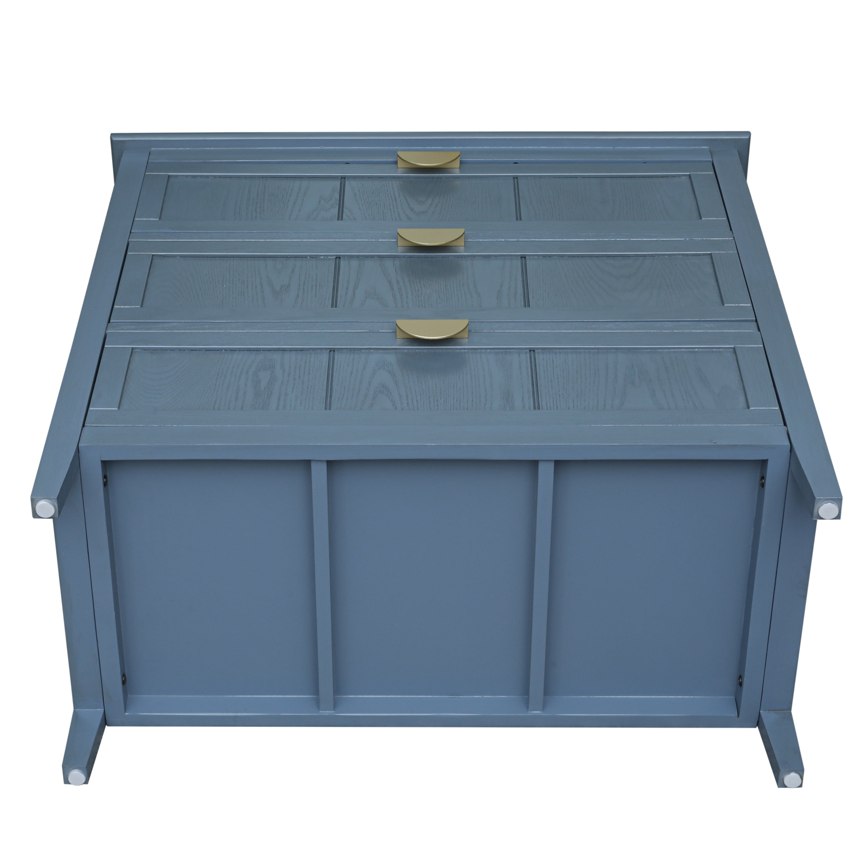 3-Drawer Cabinet for Bedroom, Living Room, or Study – Blue MDF American Furniture - Grand Goldman Shop