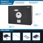 Stylish 0 23 Cu Ft Top Opening Biometric Security Safe - Available at Grand Goldman