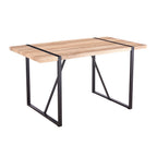 Rustic Industrial Rectangular Wood Dining Table For 4-6 Person, With 1.5' Thick Engineered Wood color Tabletop and Black Metal Legs,Desk For Kitchen Dining Living Room, 55.1' x 31.4'x 29.9'1529W115172 - Grand Goldman Shop