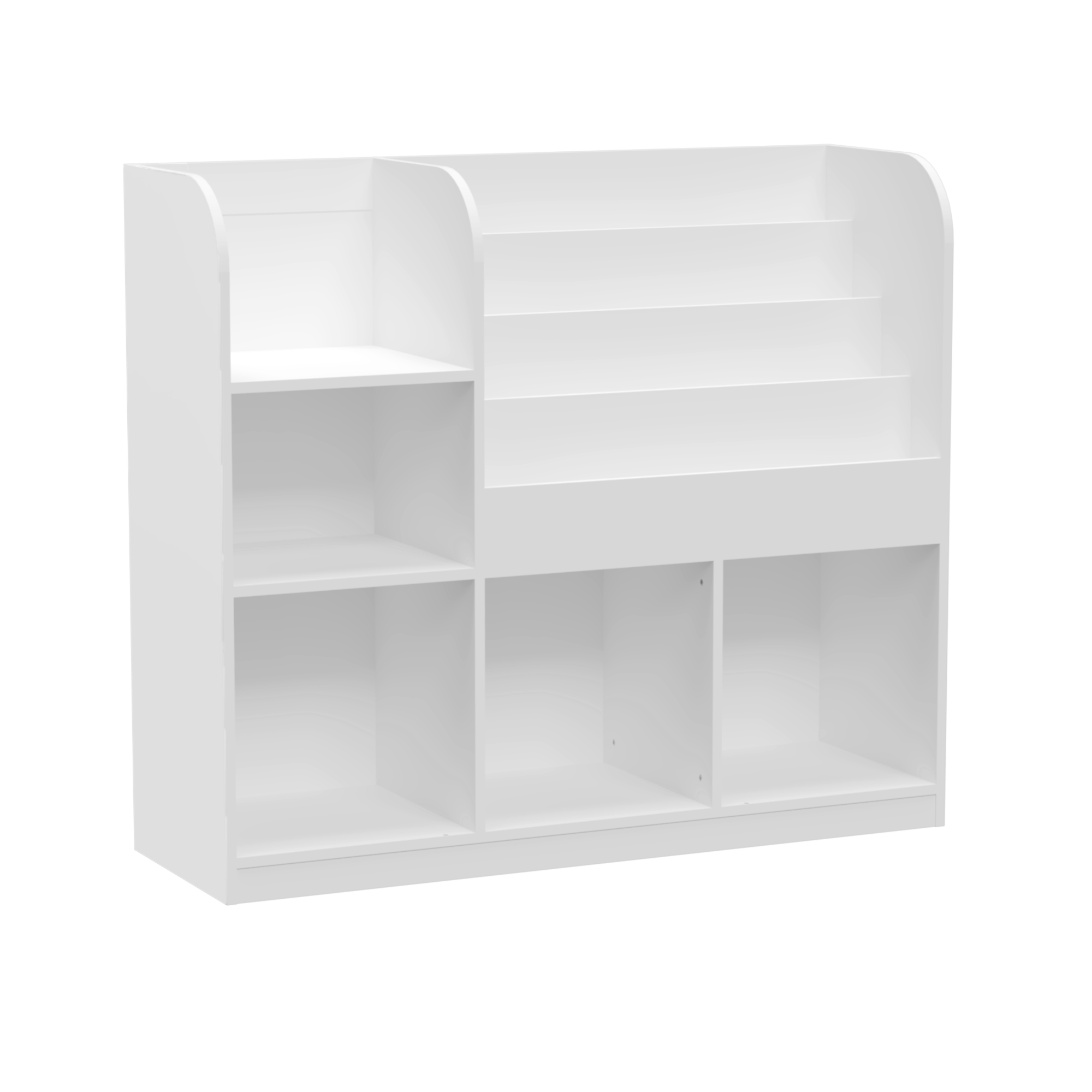 Kids Bookcase and Bookshelf with 3 Collapsible Fabric Drawers, Multifunctional Display Stand for Bedroom, Playroom, Hallway i