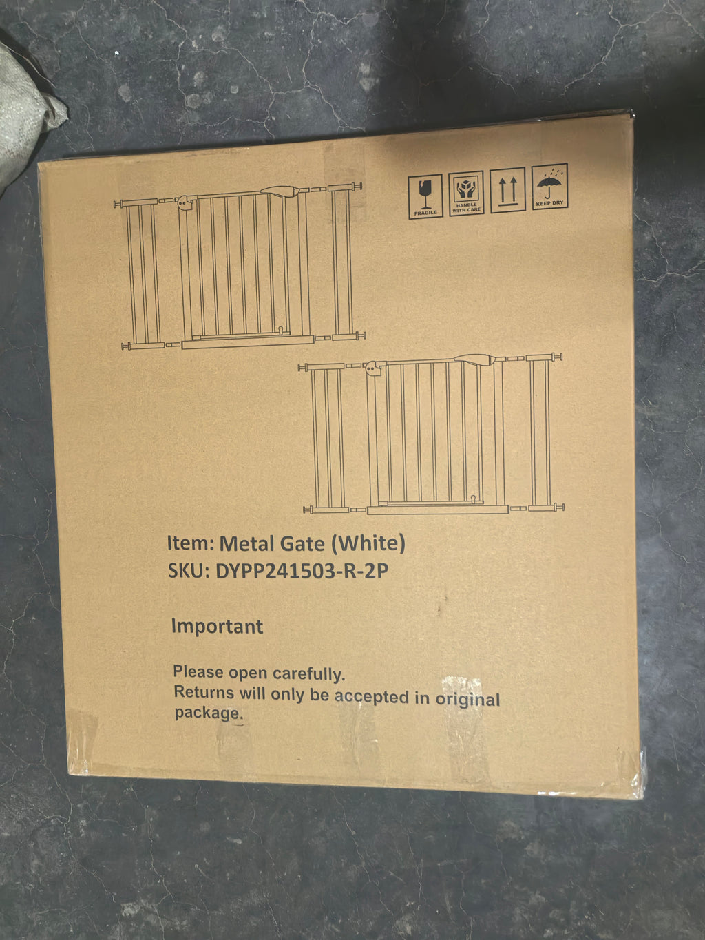Stylish 2 Pack 29.5-44.1' Wide Baby Gate for Stairs, Dog Gate Indoor for Doorways, No Drilling Pressure Mounted Pet Gates for