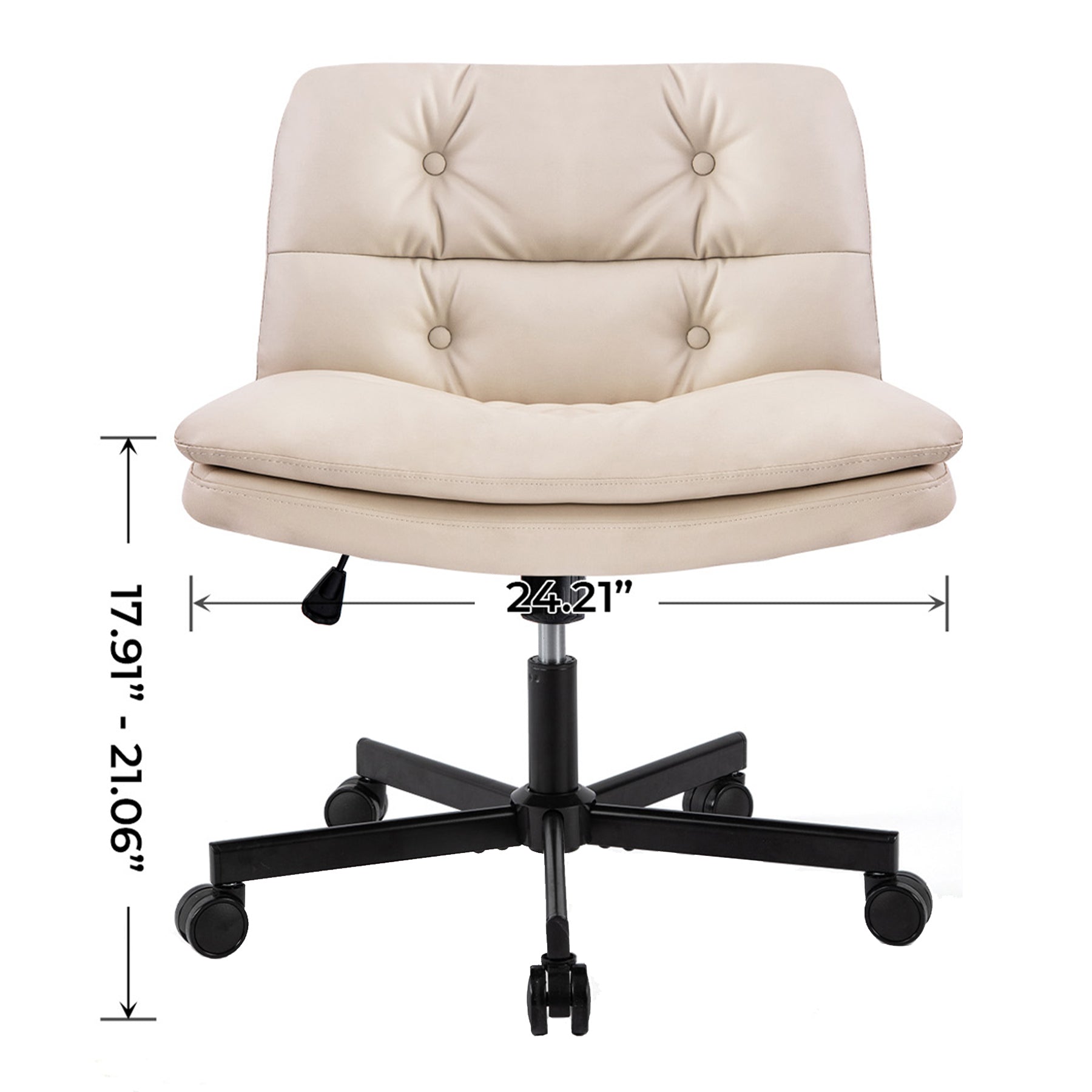 UPGRADE! Larger Size 360° Swivel Home Office Desk Chair with Wheels | Premium Home Decor - Grand Goldman