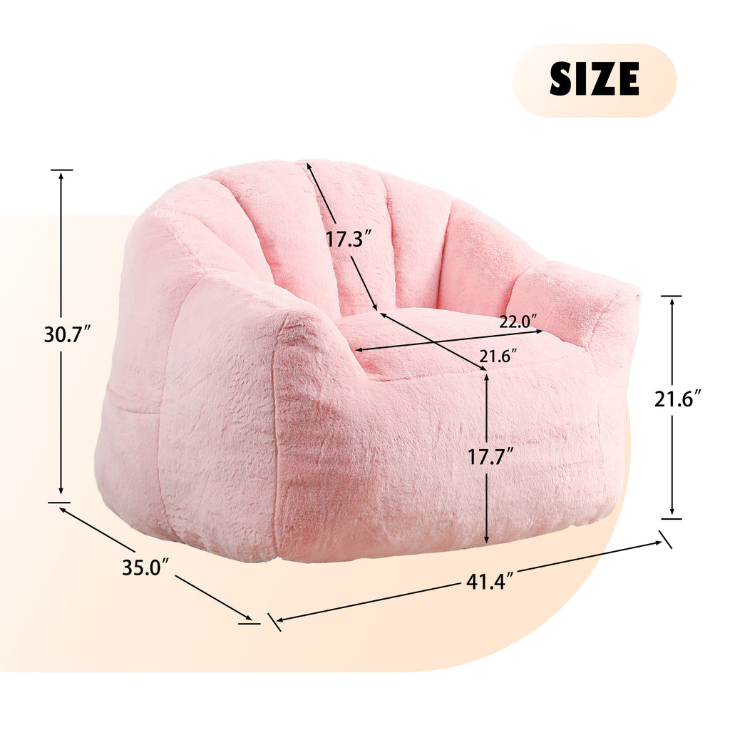 Beanbag Chair, Beanbag Sofa Chair with Armrests Stuffed High-Density Foam, Lazy Sofa Comfy Chairs Beanbag Chair for Adults in Living Room, Bedroom Reading - Grand Goldman Shop
