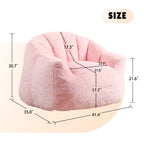 Beanbag Chair, Beanbag Sofa Chair with Armrests Stuffed High-Density Foam, Lazy Sofa Comfy Chairs Beanbag Chair for Adults in Living Room, Bedroom Reading - Grand Goldman Shop