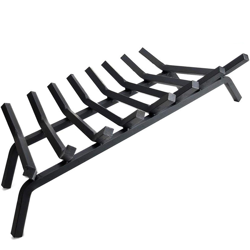 Fireplace Grate,Fireplace Log Holder,Heavy Duty Solid Cast Iron FIrewood Log Burning Rack for Inside The Fireplace Accessories Outood Fire Pit Kindling Fireplace Tools (33 inch) - Grand Goldman Shop