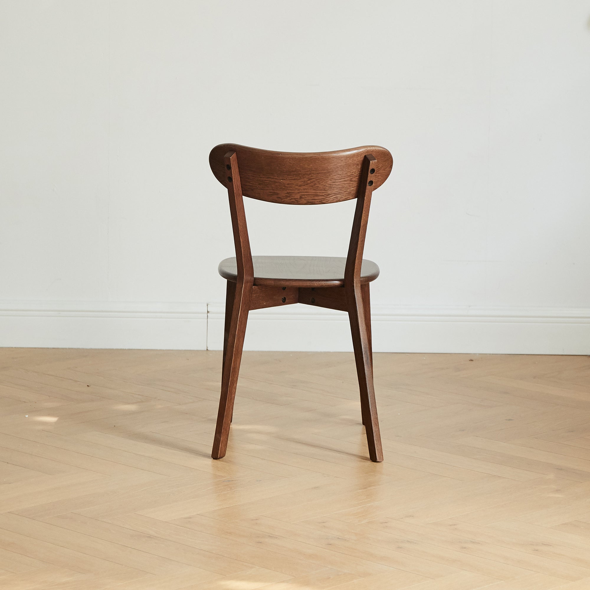 Natural Oak Dining Chair Set of 4 - Solid Wood, Comfortable Design, Walnut Finish, 19.69x18.50x31.50 inches - Grand Goldman Shop