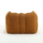Soft Chenille Bean Bag Chair with High Resilient Foam for Living Room and Bedroom, Comfortable Square Lazy Sofa with Footstool for Adults - Grand Goldman Shop