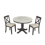 Orisfur. 5 Pieces Dining Table and Chairs Set for 4 Persons, Kitchen Room Solid Wood Table with 4 Chairs - Grand Goldman Shop