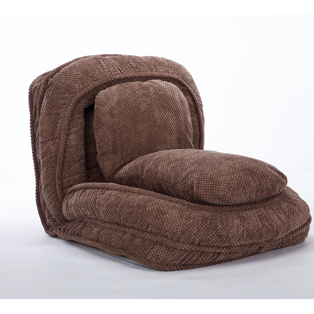 [VIDEO provided] Human Dog Bed ,Lazy Sofa Couch ,5 Adjustable Position,sit,sleep,fold,suit to put in bedroom, living room ,Space Saving Design,Brown - Grand Goldman Shop