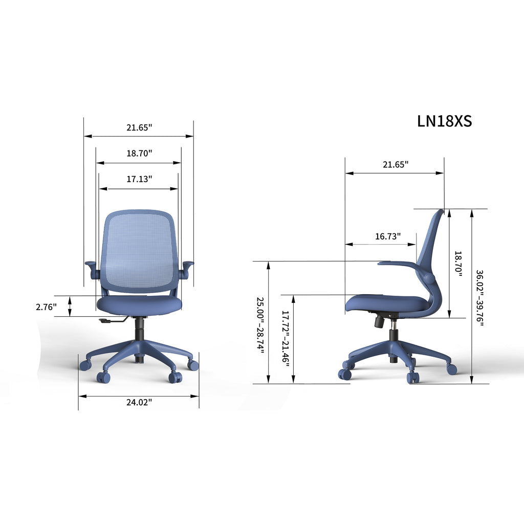 Ergonomic Color Office Chair 350LBS, Home Office, Mesh Back, Integrated Molded Foam, Comfortable Sitting, Flipping Armrest, F