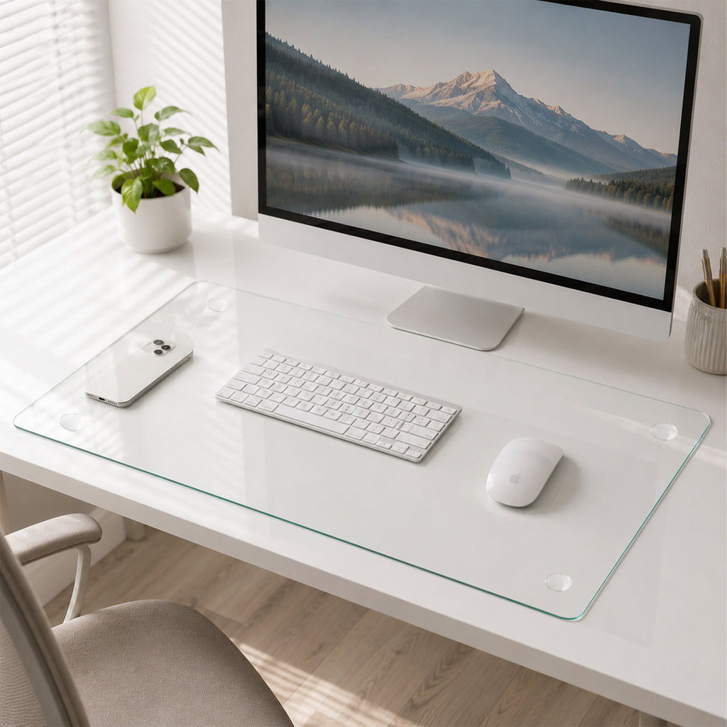 CLEAR Tempered glass table mat 20X32 INCH | Premium Home Decor - Grand Goldman