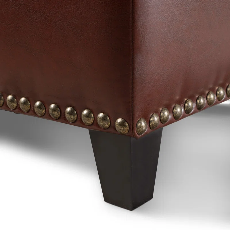 Ottoman with Storage, 51 Inch Large Ottomans Storage Bench, Upholstered End of Bed Bench with Hinged Lid, Long Foot Rest Stool for Living Room Bedroom - Grand Goldman Shop