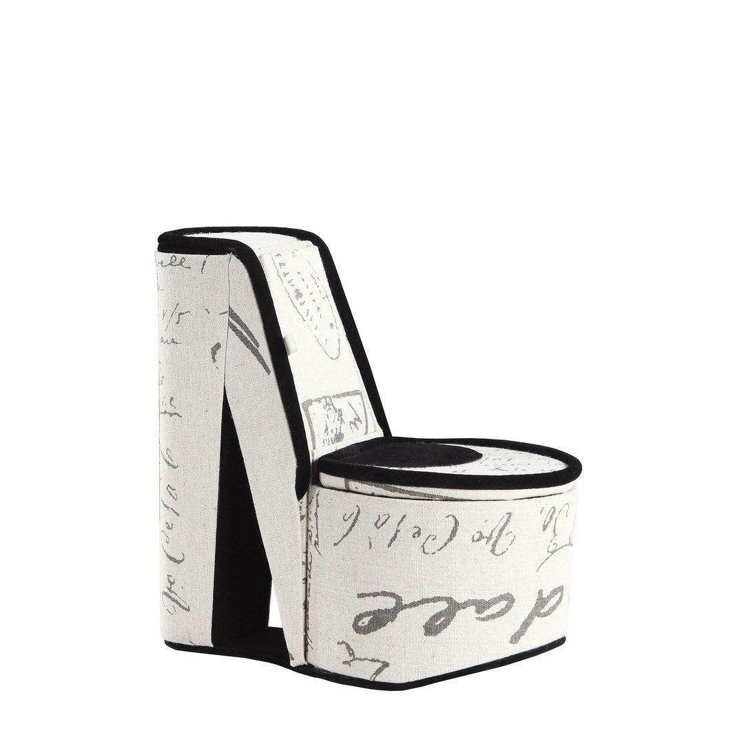 9' Tall Display Jewelry Box with Hidden Storage, High Heel Shoe Design, Stencil Letter Print - Grand Goldman Shop