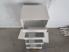 Stylish 4-Tier Freestanding Bookshelf with 3 Sliding Drawers and 1 Bottom Drawer in White, Engineered Wood - Available at Gra