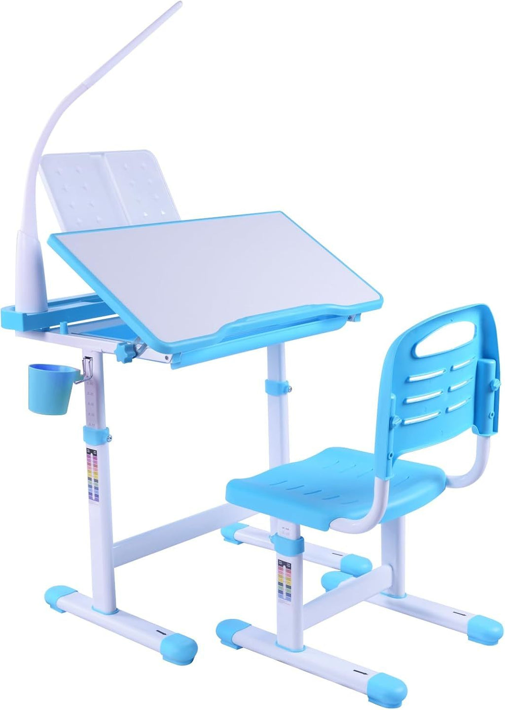 Desk for Kids Desk and Chair Set Kids Art Desk Drafting Table Desk Set with Adjustable Height, 40-Degree Tiltable Children De