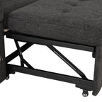 Black Convertible L-shaped Sofa Couch with Storage, Cup Holders, USB Ports, Chenille Fabric, 83.5' - Grand Goldman Shop