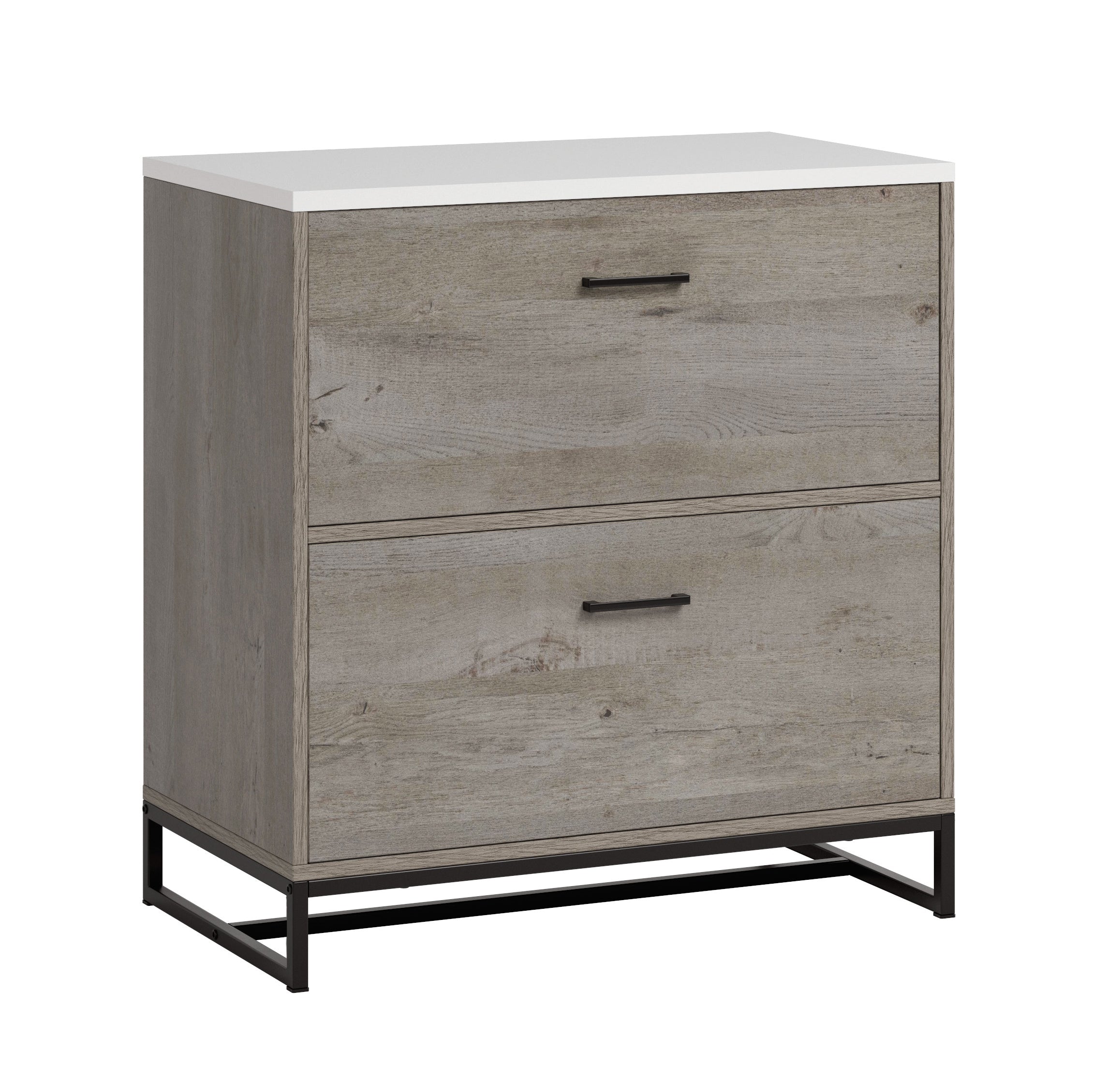 Lateral File with Full-Extension Slides, Brown finish - Grand Goldman