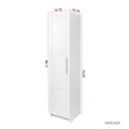 Stackable Wall Mounted Storage Cabinet, 15.75' D x 15.75' W x 70.87' H, White - Grand Goldman Shop