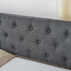 Twin Size Upholstered Daybed with Trundle and USB Charging, Dark Gray Linen - Grand Goldman Shop