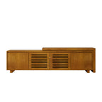 63' Mid-Century Modern Extendable TV Stand for TVs up to 75', Media Console TV Cabinet for Living Room, Farmhouse Entertainment Cabinet with Storage & Adjustable Panel - Grand Goldman Shop