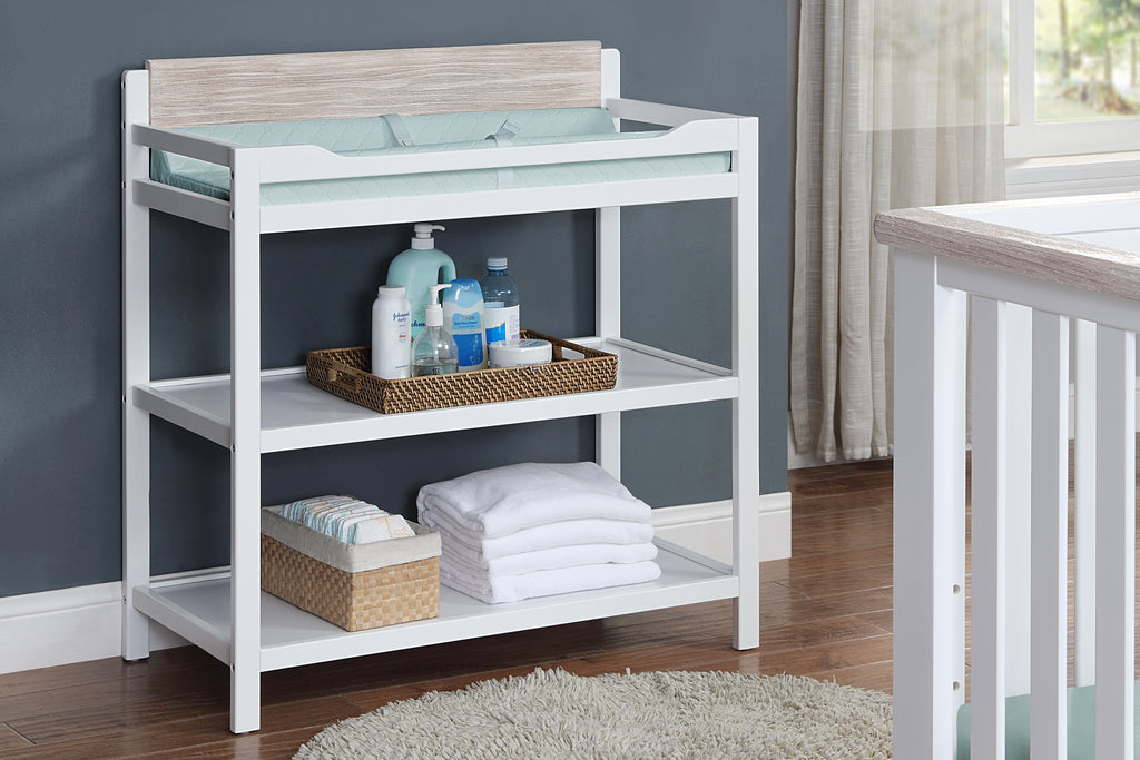 Hayes Changing Table White/Natural | Premium Home Decor - Grand Goldman