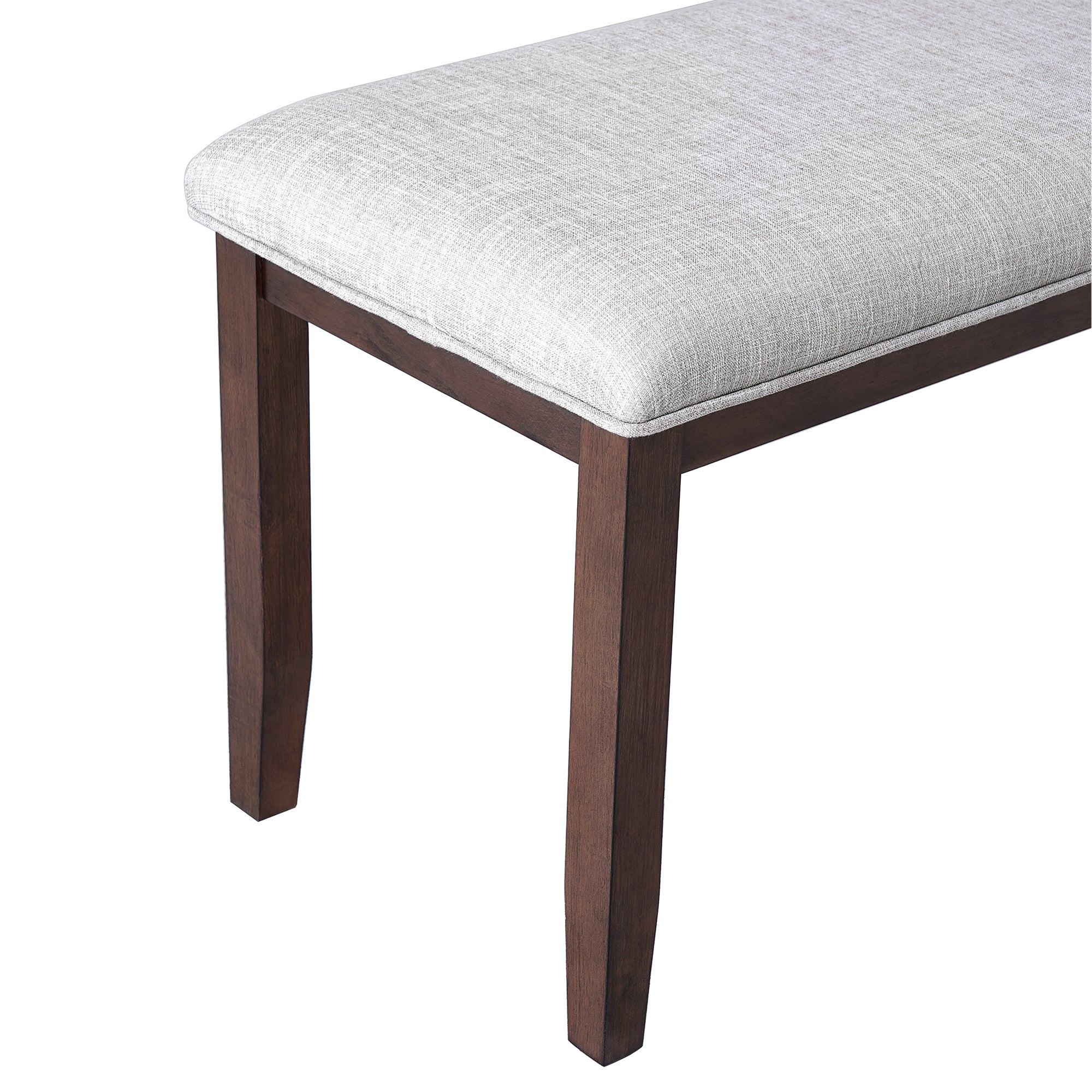 Upholstered Bench for Bedroom End of Bed,38-inch Entryway Bench for Living Room,Dining Bench with Padded Seat and Solid Wood Leg for Kitchen Bedroom,Indoor and Hallway (Bench, Beige+Cherry) - Grand Goldman Shop
