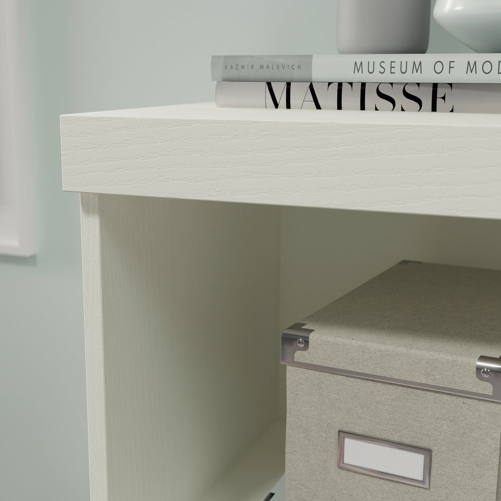 Lateral File with Cubbyhole Storage, White finish | Premium Home Decor - Grand Goldman