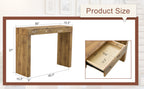 Elegant Natural Wood Grain Bar Table-50 Inches Long, a Practical Choice for Modern Homes.Wood Grain Texture Sticker,Equipped With Two Drawers.Serving As A Bar Table Or A Desk. - Grand Goldman Shop
