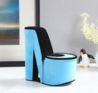 9' Tall Display Jewelry Box with Hidden Storage, High Heel Shoe Design, Turquoise Velvet - Grand Goldman Shop