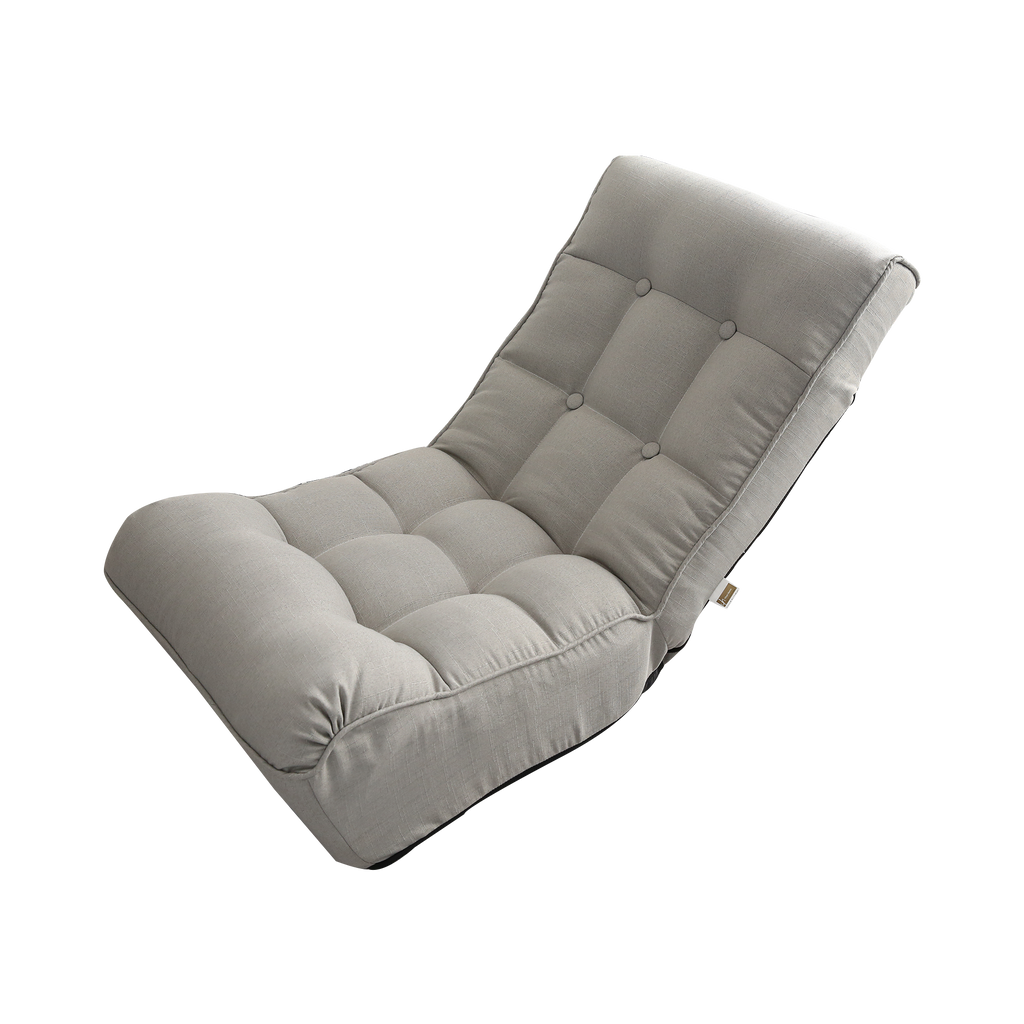 Adjustable Gray Metal Reclining Chair for Living Room and Balcony - Grand Goldman Shop