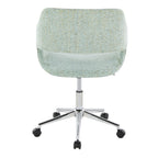 Contemporary Task Chair in Chrome Metal and Light Green Fabric | Premium Home Decor - Grand Goldman