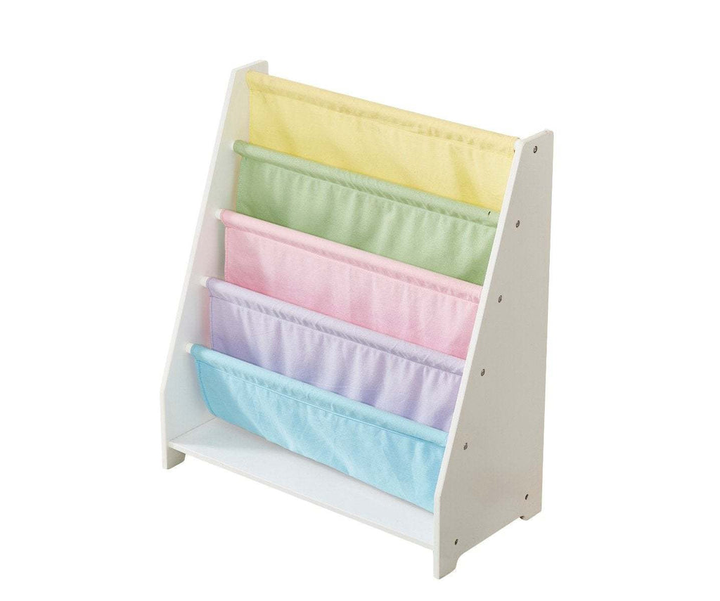 Kids Funnel Charlie White Kids Wooden Canvas Sling Magazine Bookcase - Grand Goldman