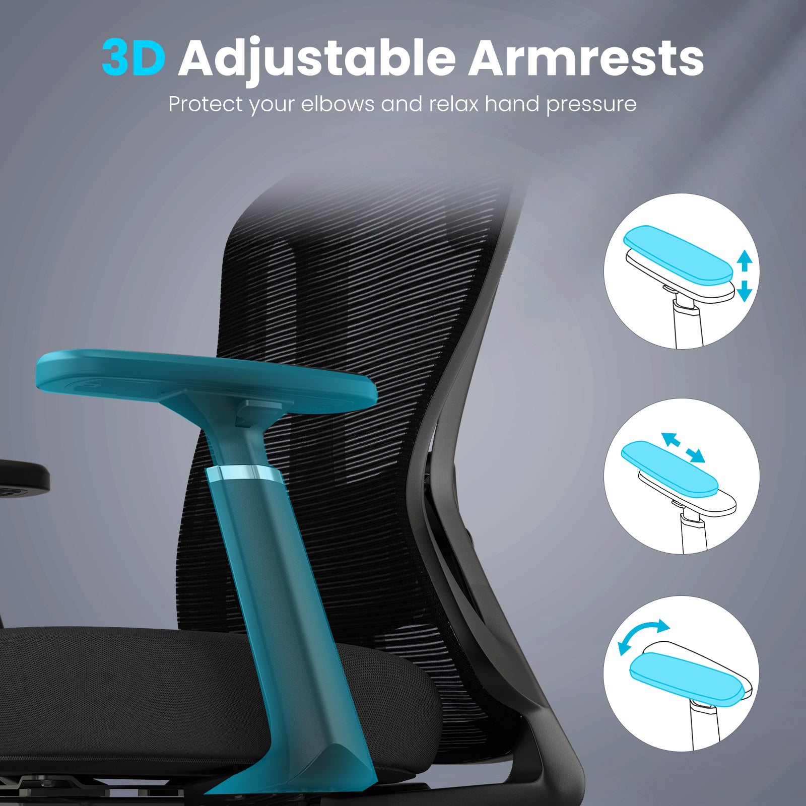 Office Chair Ergonomic Desk Chair, High Back Computer Chair with Wheels, Home Sutdy Chair for Heavy People, Office Chair Adju