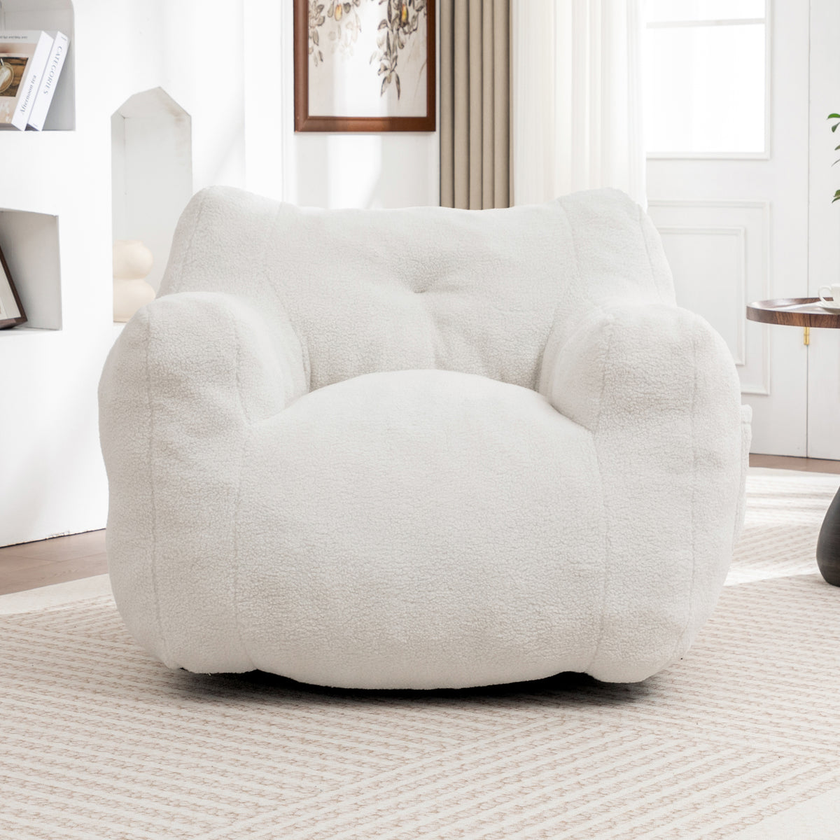 Bean Bag Chair, Bean Bag Sofa Chair with Armrests Stuffed High-Density Foam, Lazy Sofa Comfy Chairs BeanBag Chair for Adults in Living Room,Bedroom Reading - Grand Goldman Shop