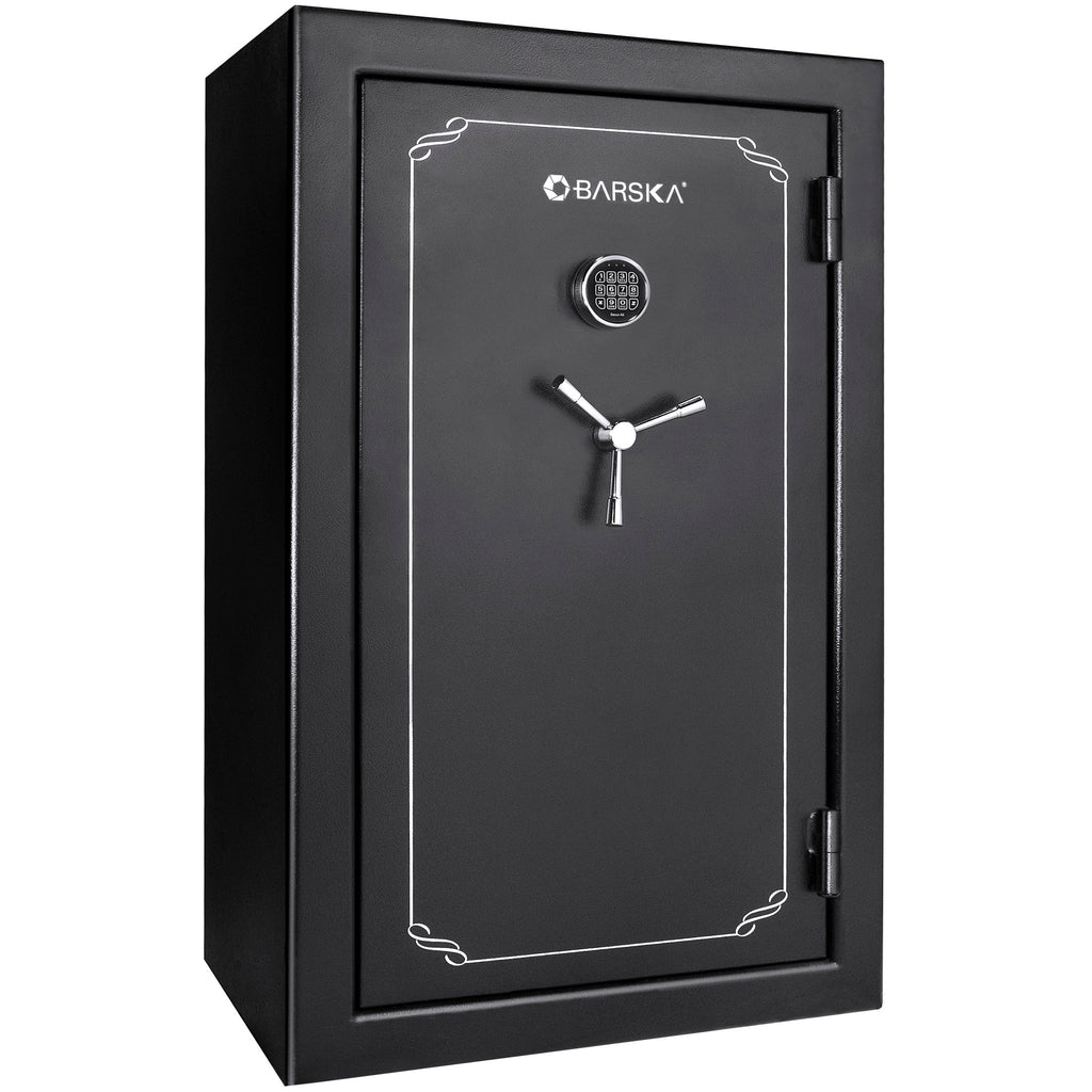 SecureGuard Tall Fireproof Safe Vault with Advanced Locking, Black Steel, 19.97 Cubic Ft | Premium Home Decor - Grand Goldman