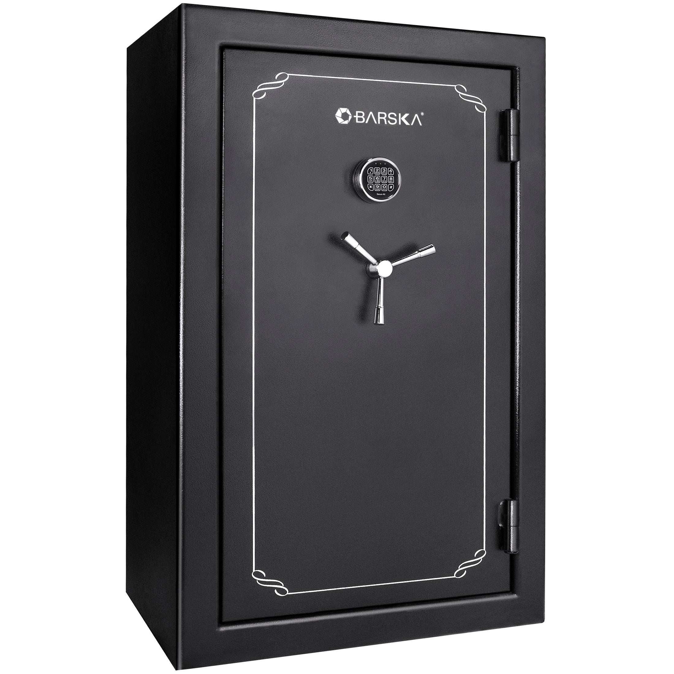 SecureGuard Tall Fireproof Safe Vault with Advanced Locking, Black Steel, 19.97 Cubic Ft | Premium Home Decor - Grand Goldman