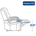 Power Grey Chenille Lift Recliner Chair Dual Motor Infinite Position Up to 350 LBS with Solid Wood Armrests, Heat Massage and Heavy Duty Motion Mechanism - Grand Goldman Shop