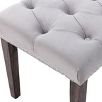 Heng Ming Upholstered Tufted Bench Ottoman , Velvet Dining Bench Bedroom Bench  Footrest Stool Accent Bench for Entryway Dining Room Living Room, Light gray - Grand Goldman Shop