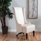 Alight Upholstered Dining Chair with High Back and Birch Wood Legs, Beige - Grand Goldman Shop