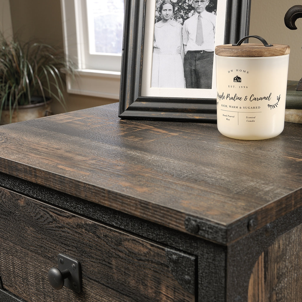 File Pedestal with Smooth-Glide Drawer, Dark Oak finish - Grand Goldman