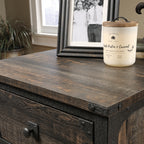 File Pedestal with Smooth-Glide Drawer, Dark Oak finish - Grand Goldman
