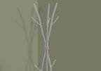 Coat Rack, Hall Tree, Free Standing, 11 Hooks, Entryway, 74'h, Bedroom, Grey Metal, Contemporary, Modern - Grand Goldman Shop
