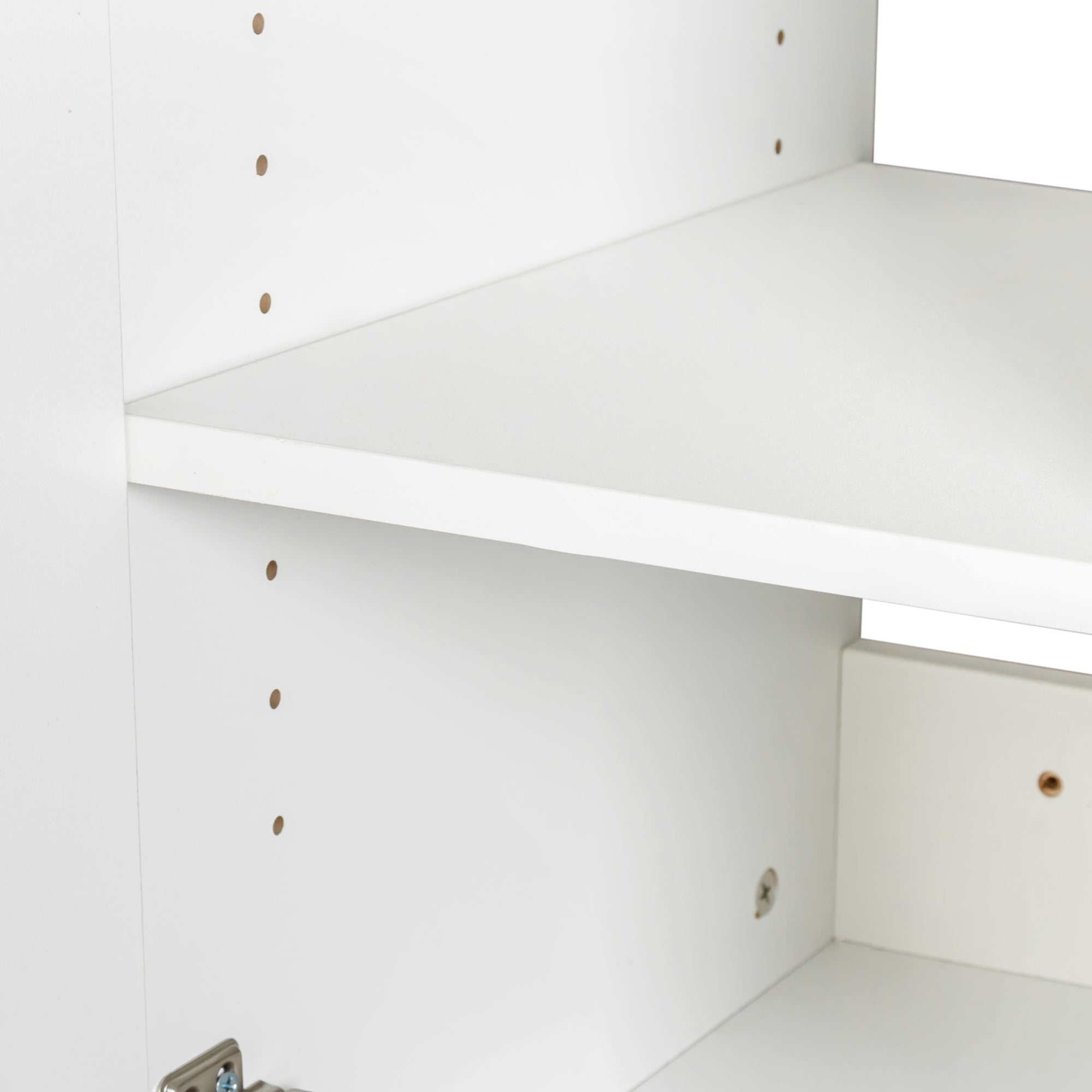 Stackable Wall Mounted Storage Cabinet, 15.75 'D x 35.43' W x 19.69 'H, White - Grand Goldman Shop