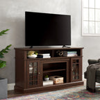 Classic TV Media Stand Modern Entertainment Console for TV Up to 65' with Open and Closed Storage Space, Espresso, 58.25'W*15.75'D*32'H - Grand Goldman Shop
