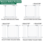2 Pack 29.5-44.1' Wide Baby Gate for Stairs, Dog Gate Indoor for Doorways, No Drilling Pressure Mounted Pet Gates for Kids, E