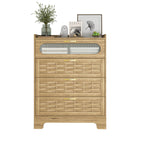 Wood 4 Drawer Dresser for Bedroom, Large Double Dresser with Wide Drawers, Modern Chest of Drawers,Storage Organizer Dresser,Nursery Dresser,for Living Room, Hallway, Bedroom, Kids Bedroom - Grand Goldman Shop