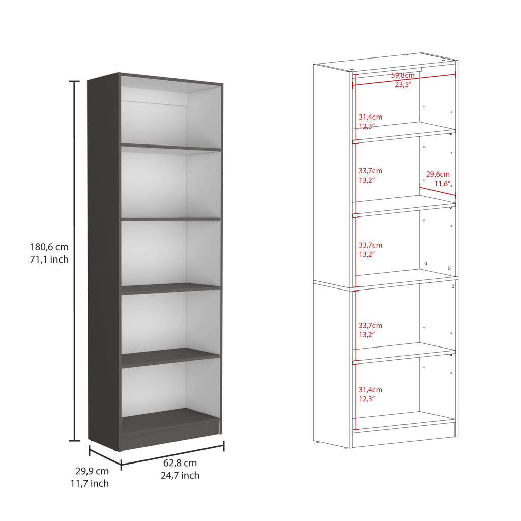 Luetz 3 Piece Home Bookcase set, 67' Wide with 15 Shelves ,  Living Room Set Set  Matt Gray - White - Grand Goldman